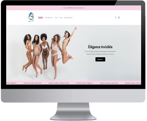 marketing site web shopify madame beautes femme accessoires